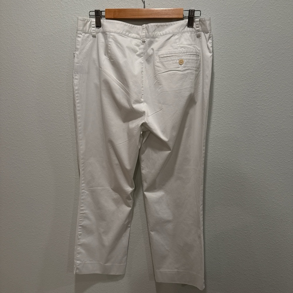 LAUREN RALPH LAUREN WHITE 100% COTTON TROUSER PANTS – SIZE 12 🤍 - Picture 3 of 8